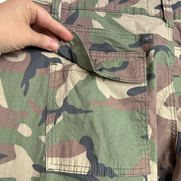 Almost Famous Wide Leg Camouflage Stretch Cotton Cargo Pants Women's Size XL - Picture 8 of 10
